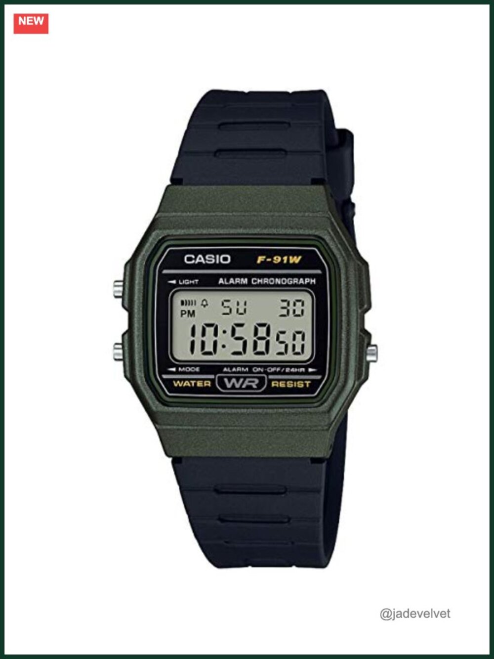 Casio Unisex Watch Resin Acrylic Glass Date Display LED Light Water Resistant